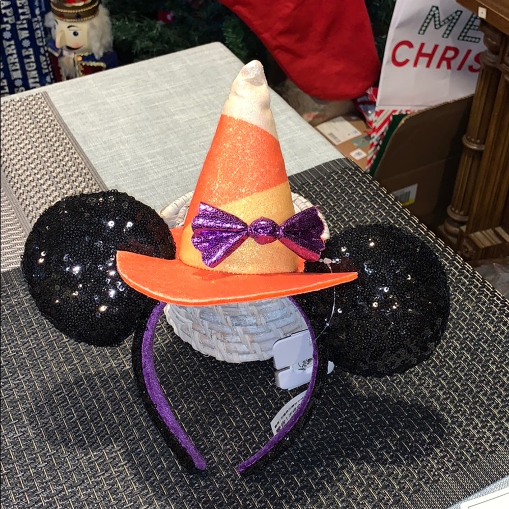 Minnie Mouse Halloween Witch Sequined Ear Headband
